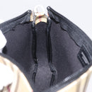 BURBERRY Nova Check Hand Bag PVC Leather Beige Silver Auth ka6510A-21