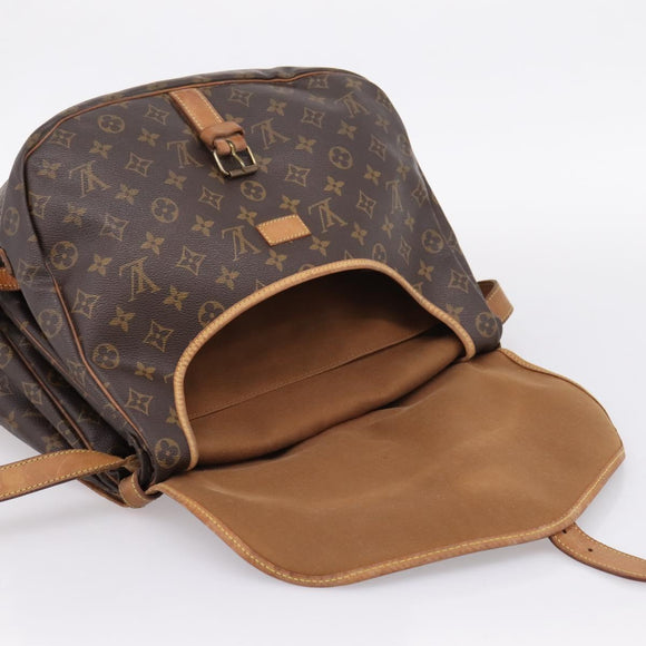 LOUIS VUITTON Monogram Saumur 35 Shoulder Bag M42254 LV Auth ka6513
