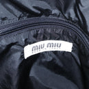 Miu Miu Shoulder Bag Nylon Black Silver Auth ka6516-20
