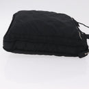 Miu Miu Shoulder Bag Nylon Black Silver Auth ka6516-3