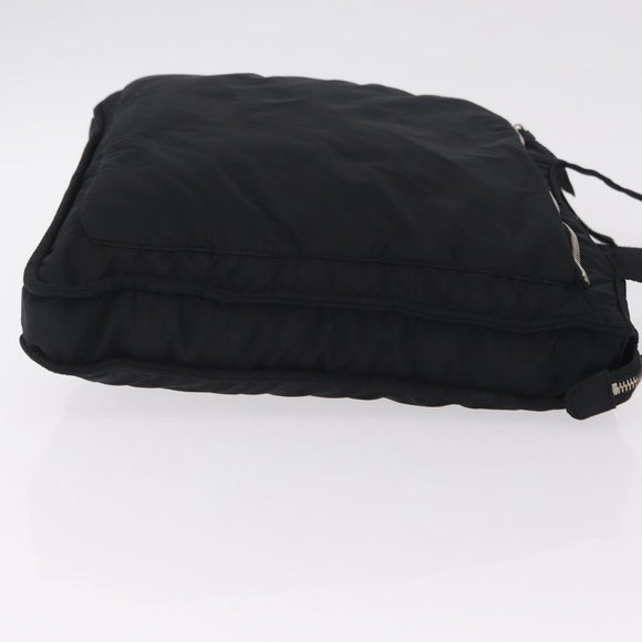 Miu Miu Shoulder Bag Nylon Black Silver Auth ka6516