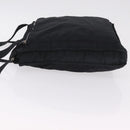 Miu Miu Shoulder Bag Nylon Black Silver Auth ka6516-4