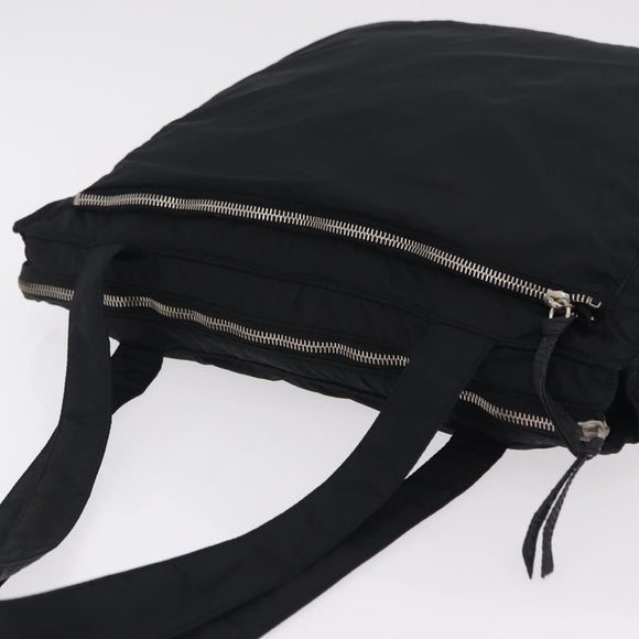 Miu Miu Shoulder Bag Nylon Black Silver Auth ka6516