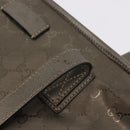 GUCCI GG Implementation Hand Bag PVC Champagne Gold Silver 211138 Auth ka6518A-16