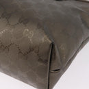 GUCCI GG Implementation Hand Bag PVC Champagne Gold Silver 211138 Auth ka6518A-20