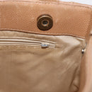 CHANEL Shoulder Bag Leather Beige Gold CC Auth ka652-11