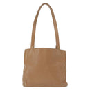 CHANEL Shoulder Bag Leather Beige Gold CC Auth ka652-2