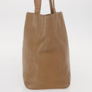 CHANEL Shoulder Bag Leather Beige Gold CC Auth ka652-3