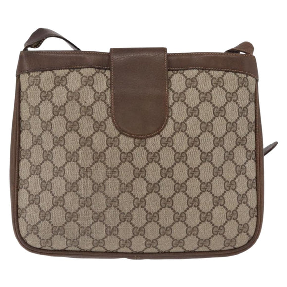 GUCCI GG Supreme Shoulder Bag PVC Beige Gold Tone 30 001 1914 Auth ka6521