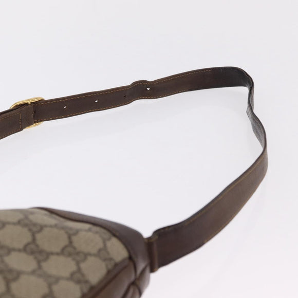 GUCCI GG Supreme Shoulder Bag PVC Beige Gold Tone 30 001 1914 Auth ka6521