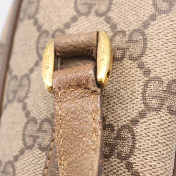 GUCCI GG Supreme Web Sherry Line Shoulder Bag PVC Beige 89 02 017 Auth ka6522