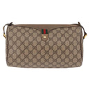 GUCCI GG Supreme Web Sherry Line Shoulder Bag PVC Beige 89 02 017 Auth ka6522-13