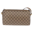 GUCCI GG Supreme Web Sherry Line Shoulder Bag PVC Beige 89 02 017 Auth ka6522-2