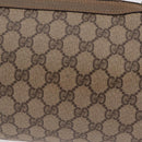 GUCCI GG Supreme Web Sherry Line Shoulder Bag PVC Beige 89 02 017 Auth ka6522-3