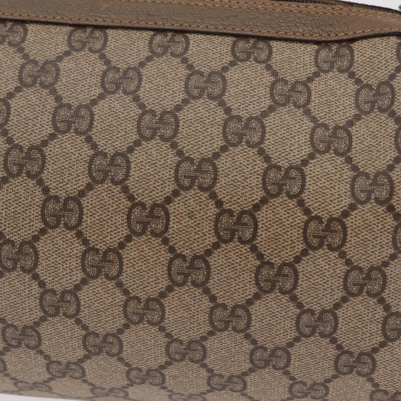 GUCCI GG Supreme Web Sherry Line Shoulder Bag PVC Beige 89 02 017 Auth ka6522