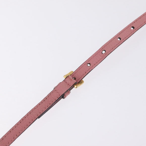 Miu Miu Shoulder Bag Leather Pink Gold Tone Auth ka6523A