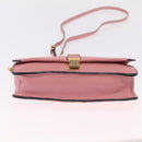 Miu Miu Shoulder Bag Leather Pink Gold Tone Auth ka6523A-6