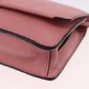 Miu Miu Shoulder Bag Leather Pink Gold Tone Auth ka6523A-17