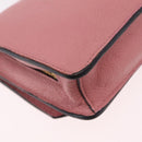 Miu Miu Shoulder Bag Leather Pink Gold Tone Auth ka6523A-18