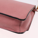 Miu Miu Shoulder Bag Leather Pink Gold Tone Auth ka6523A-19