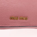 Miu Miu Shoulder Bag Leather Pink Gold Tone Auth ka6523A-21