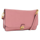 Miu Miu Shoulder Bag Leather Pink Gold Tone Auth ka6523A-1
