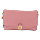 Miu Miu Shoulder Bag Leather Pink Gold Tone Auth ka6523A-13