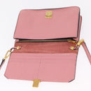 Miu Miu Shoulder Bag Leather Pink Gold Tone Auth ka6523A-10