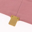 Miu Miu Shoulder Bag Leather Pink Gold Tone Auth ka6523A-23