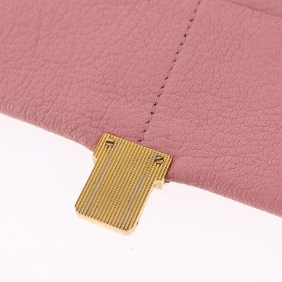 Miu Miu Shoulder Bag Leather Pink Gold Tone Auth ka6523A