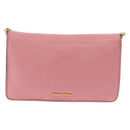 Miu Miu Shoulder Bag Leather Pink Gold Tone Auth ka6523A-2