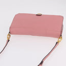 Miu Miu Shoulder Bag Leather Pink Gold Tone Auth ka6523A-7