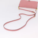 Miu Miu Shoulder Bag Leather Pink Gold Tone Auth ka6523A-8