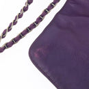 PRADA Chain Shoulder Bag Nylon Purple Silver Auth ka6524-10
