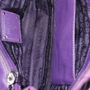 PRADA Chain Shoulder Bag Nylon Purple Silver Auth ka6524-11
