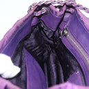 PRADA Chain Shoulder Bag Nylon Purple Silver Auth ka6524-24