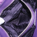 PRADA Chain Shoulder Bag Nylon Purple Silver Auth ka6524-26