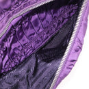 PRADA Chain Shoulder Bag Nylon Purple Silver Auth ka6524-27