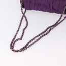 PRADA Chain Shoulder Bag Nylon Purple Silver Auth ka6524-7