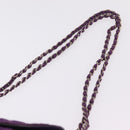PRADA Chain Shoulder Bag Nylon Purple Silver Auth ka6524-14