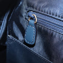 Christian Dior Trotter Canvas Double Saddle Hand Bag Navy Gold Tone Auth ka6525A-21