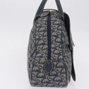 Christian Dior Trotter Canvas Double Saddle Hand Bag Navy Gold Tone Auth ka6525A-5