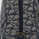 Christian Dior Trotter Canvas Double Saddle Hand Bag Navy Gold Tone Auth ka6525A-6