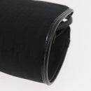 Christian Dior Trotter Canvas Shoulder Bag Black Gold Tone Auth ka6527A-15