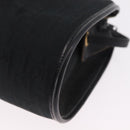 Christian Dior Trotter Canvas Shoulder Bag Black Gold Tone Auth ka6527A-17
