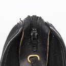 Christian Dior Trotter Canvas Shoulder Bag Black Gold Tone Auth ka6527A-19