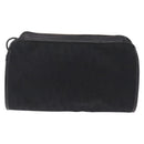 Christian Dior Trotter Canvas Shoulder Bag Black Gold Tone Auth ka6527A-2