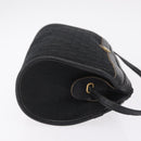 Christian Dior Trotter Canvas Shoulder Bag Black Gold Tone Auth ka6527A-3