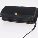 Christian Dior Trotter Canvas Shoulder Bag Black Gold Tone Auth ka6527A-6
