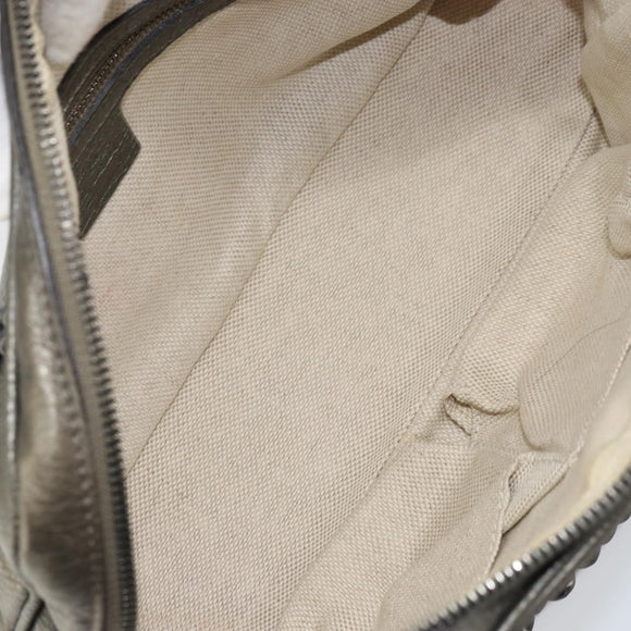 GUCCI Chain Shoulder Bag Leather Gold Tone 308983 Auth ka653